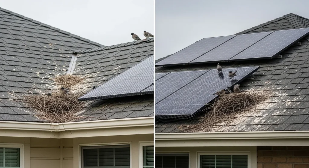 how to remove birds from roof
