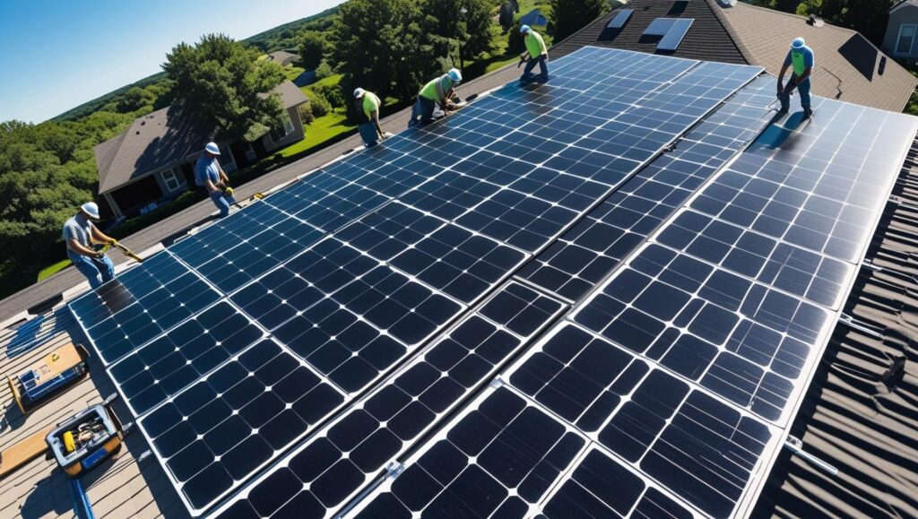 Solar roofing on Lynbrook