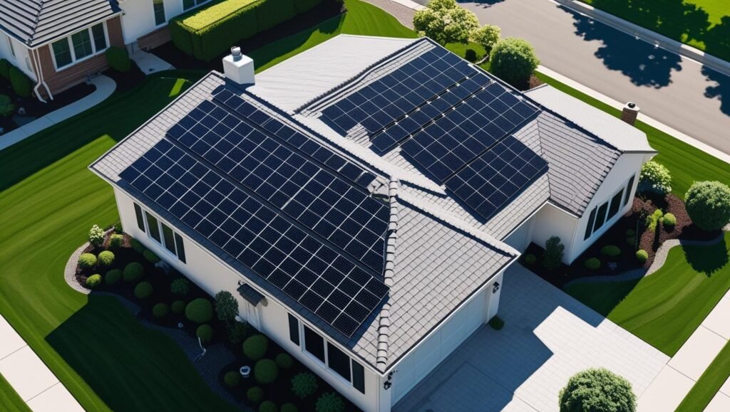 Solar roofing on Malverne