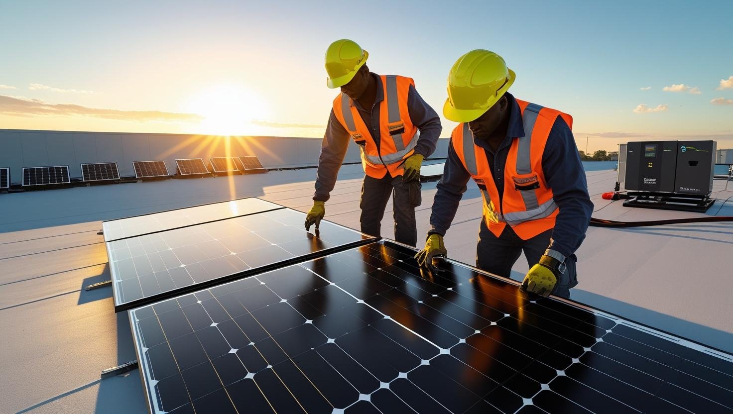 commercial solar roofing services in Gravesend
