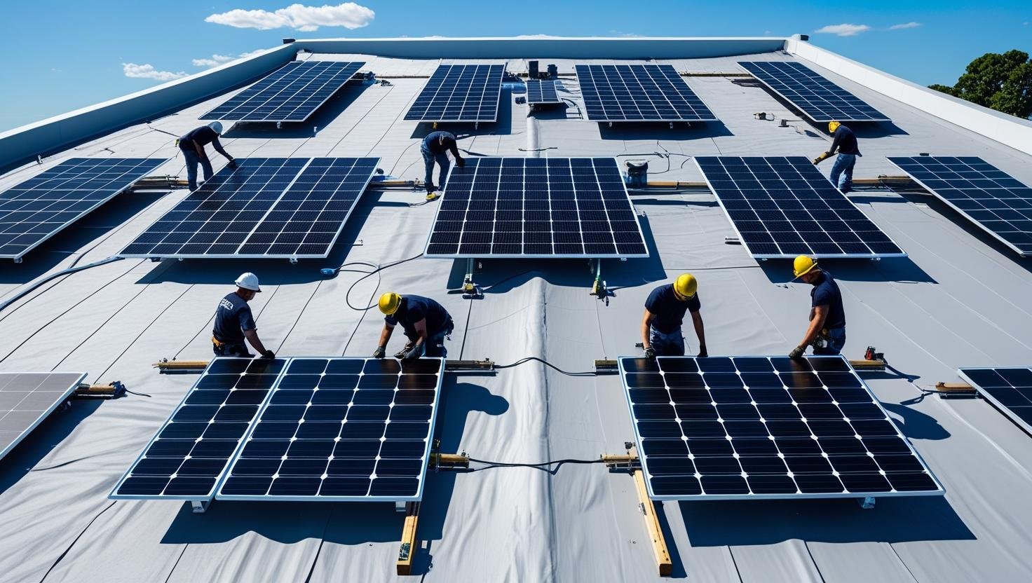 commercial solar roofing services in Seaford