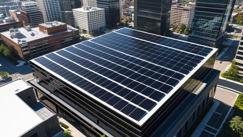  Solar roofing on Forest Hills
