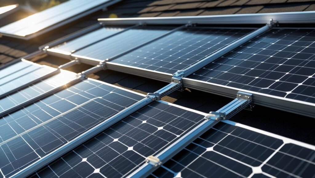 Solar roofing on Levittown