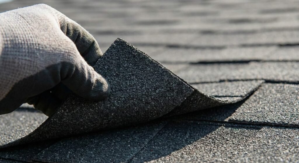 Different roofing materials like asphalt and metal being prepared for solar