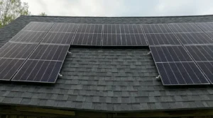 solar panel installation on roof