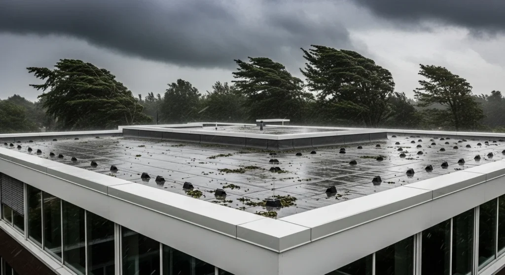 Wind Resistant flat roofing