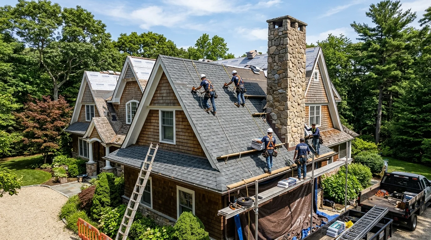 metal roof head of the harbor