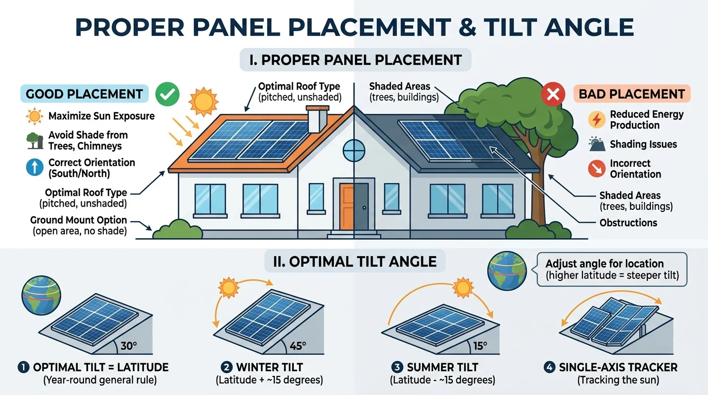 Proper Panel Placement and Tilt Angle