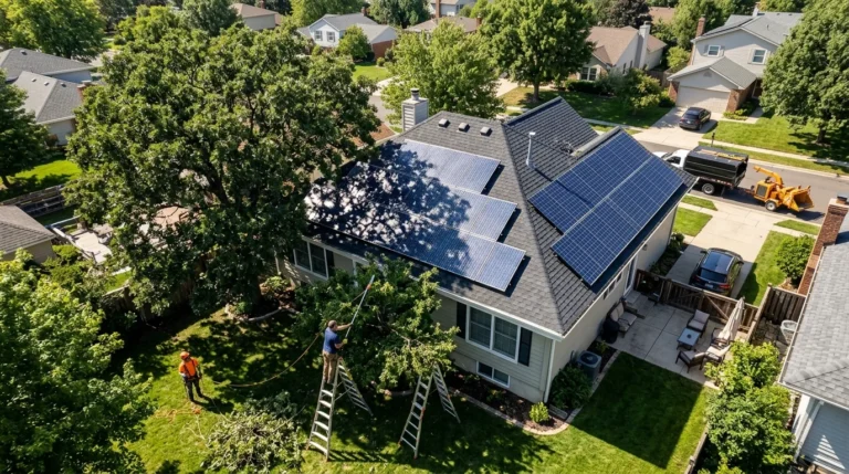 Reducing Shade Around Solar Panels
