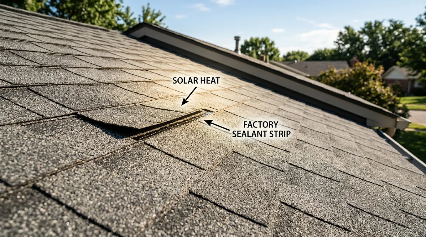 Asphalt shingles sealing