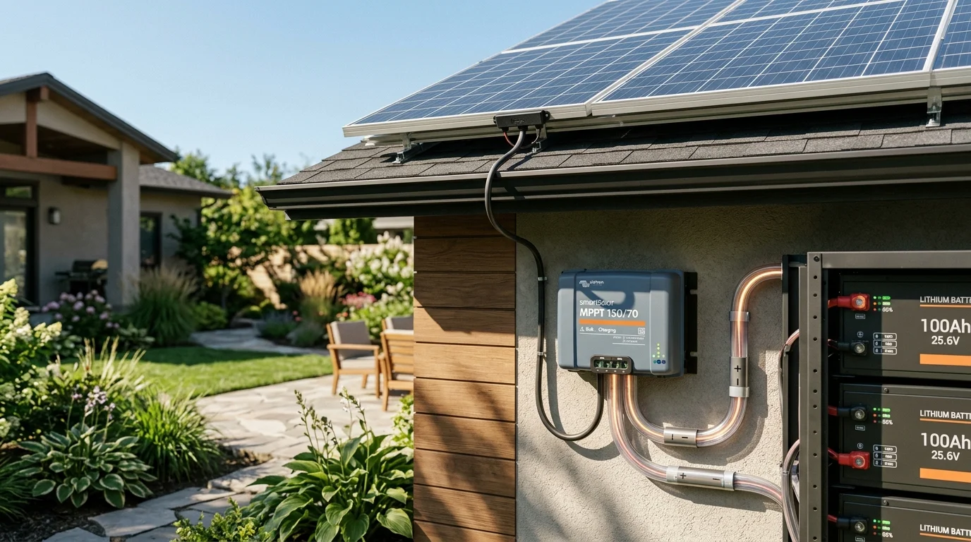How Solar Panels Send Power to a Battery