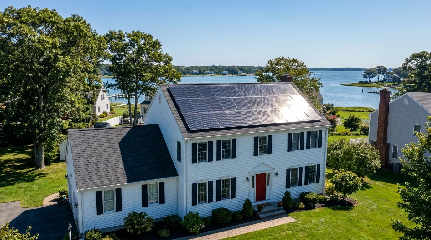 Solar panel installation near Baldwin Harbor