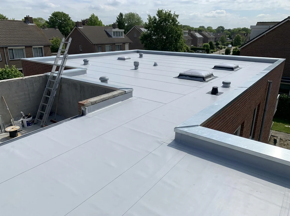 flat roof installation.